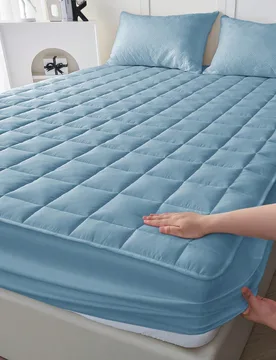 Pieza Sábana acolchada impermeable y cómoda, funda de colchón, ropa de cama transpirable y amigable con la piel, adecuada para todos los tamaños d - Shein - FashionsVida