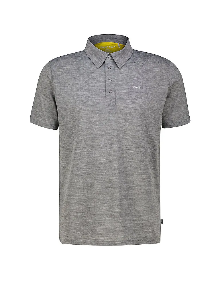 Polo funcional para hombre Monforte Woolmix gris L - Meru - FashionsVida