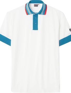 Cross Polo Stripe, weiss/blau s