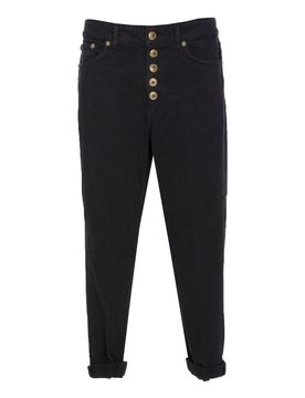 Black Koons Button Gioiello Jeans