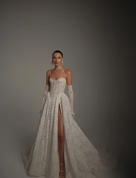 Vestido De Novia Encaje A line Wedding Dresses Simples Long Sleeve Mangas Desmontables Vestidos Estilo Princesa Elegante Bespoke - Aliexpress - FashionsVida