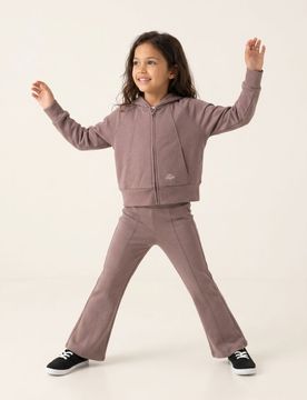 Pantaloni flare in misto viscosa Active - caffè