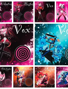 Hazbin Hotel Angel Dust Vaggie Husk Vox Adam Valentino Alastor Custom Acrylic Stand Desktop Ornament Festival Gift - Aliexpress - FashionsVida