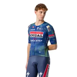 Maglia A Maniche Corte Aero Race 8s Soudal Quick-step 2026 Blue / Electric Lime