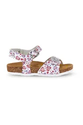 Sandali bianco con stampa cuori rosa 257A112SR 31