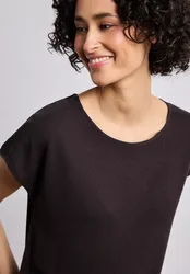 Shirt mit Boatneck und Schulterdetail female Braun