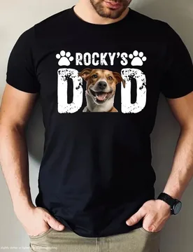 Custom Dog Dad Shirt Add Pet Photo Name Design Shirt Men's Dog Dad Gift Personalized Dog Name Animal Lover Shirts Birthday Gifts - Aliexpress - FashionsVida