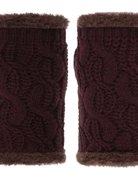 Cable Knit Wrist Warmers by - bordeaux - Damen - Size: One Size - Seeberger - FashionsVida