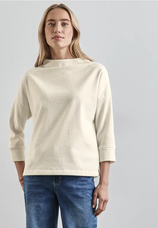 Strukturshirt female Weiß - Street One - FashionsVida