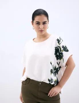 Camiseta de mujer bimateria posicional - Couchel - FashionsVida
