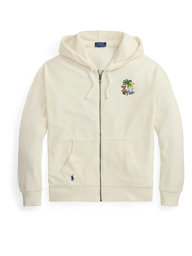 Sweat-shirt zippé crème XL - Ralph Lauren - FashionsVida