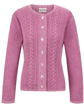 Trachtenstrickjacke Mabella (rosa, Gr. 48) von Heimatgwand für Damen, Oberteile, 80% Wolle, 20% Polyamid - Stockerpoint - FashionsVida