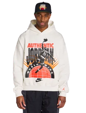 Brooklyn Men Hoodies - White - Size XL - Poly Fleece - White - Size: Extra Large - Jordan - FashionsVida