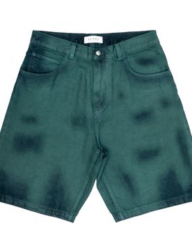 Short Uomo Worker emerald overdyed