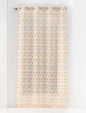 Vorhänge Panneau A Oeillets 140 X 240 Cm Voile Sable Imprime Gabi Miel 140x240 Cm - Douceur d intérieur - FashionsVida