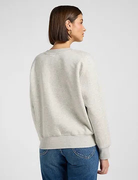 Relaxed Raglan Crew Sweatshirt Grey Heather Größe XS female - Lee - FashionsVida