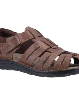 Albert Leather Mens Tan Sandals - Size Uk 9 - Hush puppies - FashionsVida