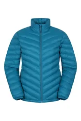 Women's 'Vista' Short Water Resistant Warm Lightweight Full Zip Padded Jacket in Teal Size: 8 - Teal - Size: 8