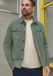 Street One Garment dye Overshirt male Grün
