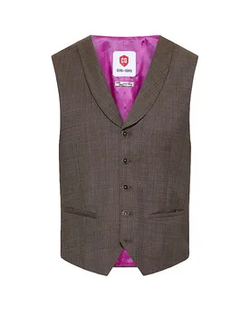 Chaleco de traje Slim Fit PHILLIP marrón 48 - Cg - Club Of Gents - FashionsVida