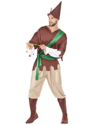 Robin Hood Herrenkostüm grün-braun
