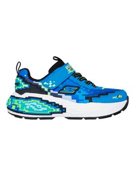 Sneakers blu con dettagli pixel e chiusura adattiva Mega-Craft 4K 33