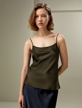 Donna Canotta Double-Face in Seta Charmeuse XXXS