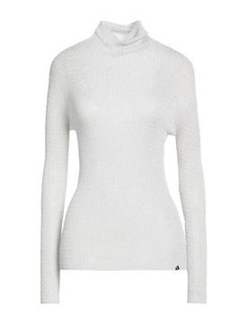 Rollkragenpullover Damen Silber S Damen
