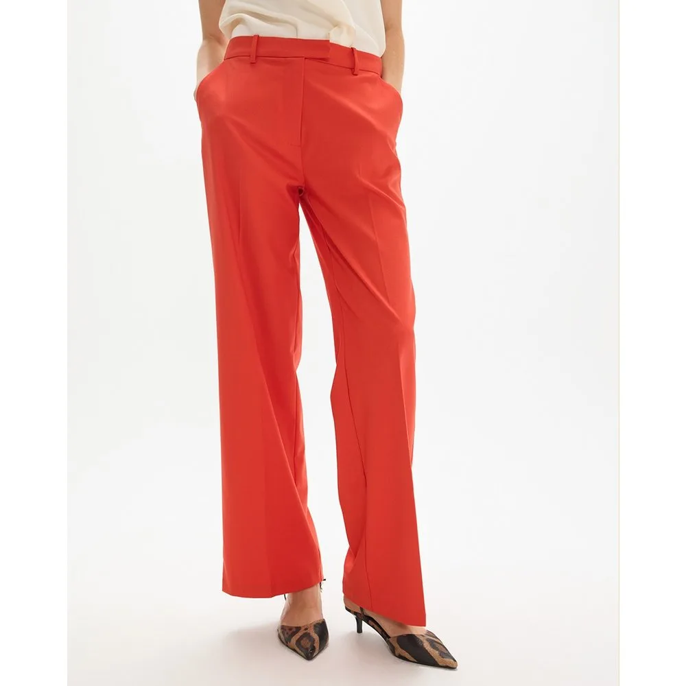 Pantalón recto de mujer fit alfons color sólido - Lola Casademunt - FashionsVida