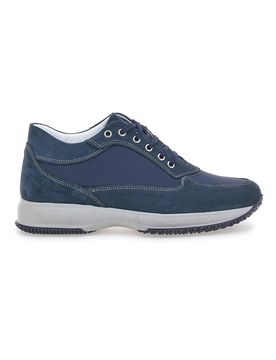 Scarpe Stringate Blu In Vera Pelle Made In Italy 620 44