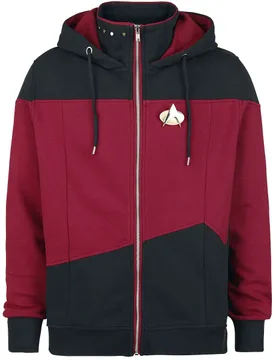 Kapuzenjacke - The Next Generation - S bis 5XL - für Männer - Größe S - rot/schwarz - EMP exklusives Merchandise! - Männer - male - Star Trek - FashionsVida