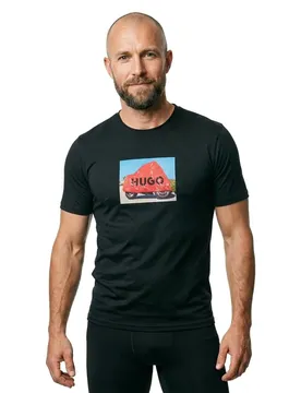 Hugo T-shirt à Manches Courtes Dostino Black L