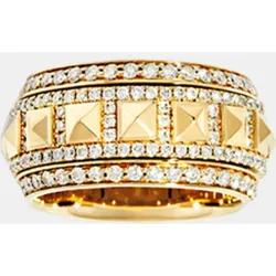 Anillo Rockaway de oro con diamantes