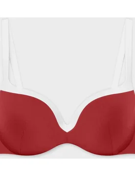 Top bikini bicolor con copas y aros integrados - Gisela - FashionsVida