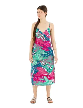 Vestito Lungo Senza Maniche Printed Slip Magenta Stork Cloud 2XS