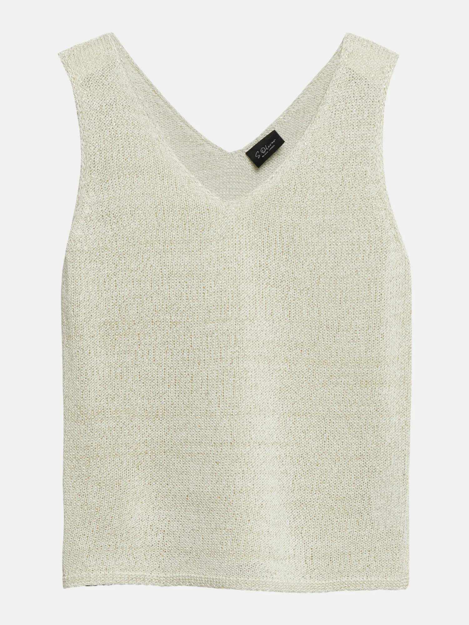 BLACK LABEL Strick-Top Beige 42 - S. Oliver - FashionsVida