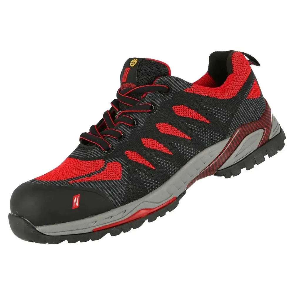 Chaussures De Sécurité Pro Step I Black / Red EU 43 - Nitras Safety - FashionsVida