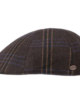 Tressy Check Flat Cap by - dark brown - Herren - Size: S (54-55 cm) - Bailey 1922 - FashionsVida