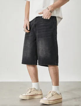 Pantalones cortos vaqueros sueltos y vintage de estilo casual para adolescentes, para el verano - Shein - FashionsVida