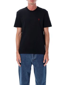 Organic Cotton Mini Logo Classic Fit T-Shirt with Red Heart Embroidery
