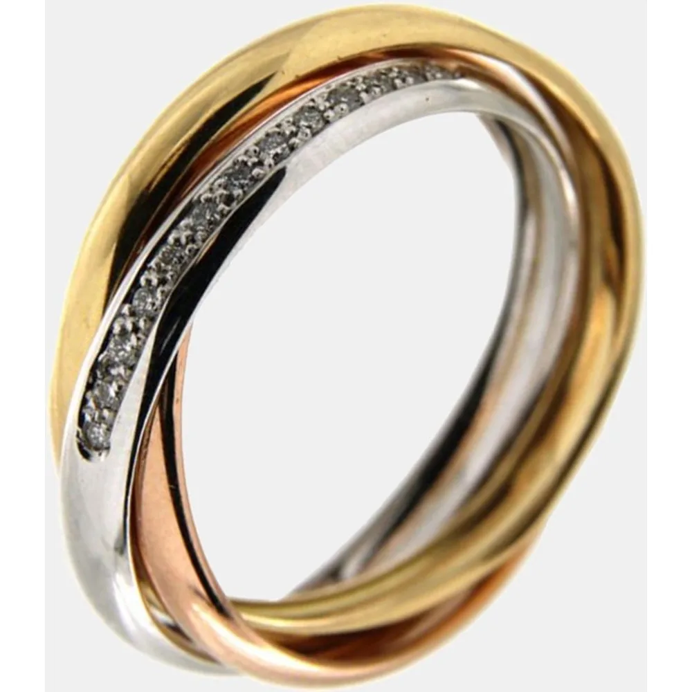Anillo de oro tricolor con brillantes - El Corte Inglés - FashionsVida