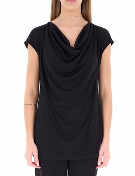 Blusa drappeggiata NERO 52