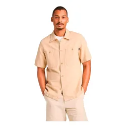 Camicia A Maniche Corte Cotton Linen Safari S