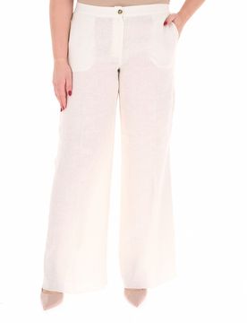 Pantalone in lino PANNA 21