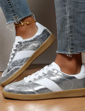 Zapatillas de mujer con estampado de leopardo 2025 - Zapatillas casuales de cordones estilo Derby retro, cómodas para uso diario - Shein - FashionsVida
