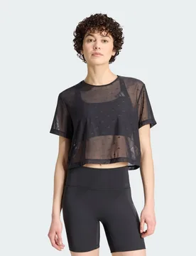 T-shirt PrimeLift Essentials Workout Boxy Mesh M Black - Adidas - FashionsVida