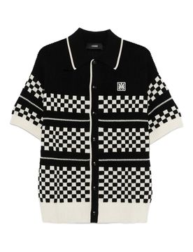 Checkerboard Mesh Shirt for Men