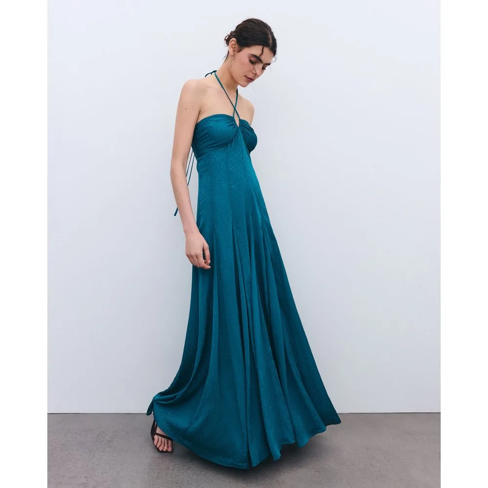 Vestido escote corazón godets de mujer - Tintoretto - FashionsVida