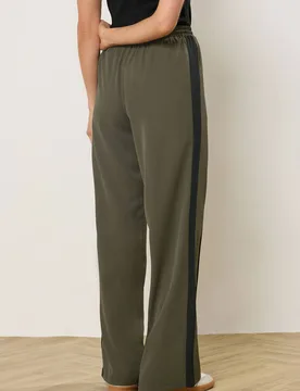 Women's Tall Side Stripe Trousers in Dark Green Size: 12L - Dark Green - Size: 12L - Long tall sally - FashionsVida