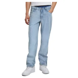 Jeans Heavy Ounce Straight Fit Zipped New Light Blue Washed 36